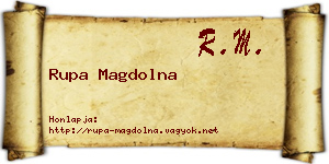 Rupa Magdolna névjegykártya