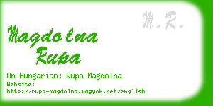 magdolna rupa business card